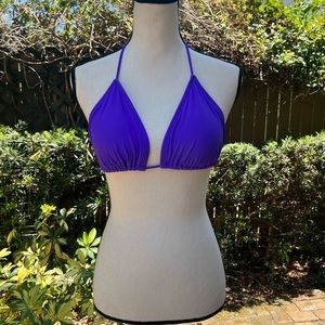 OP | Women's Size L (11-13) Purple Padded Triangle String Bikini Top Swimsuit